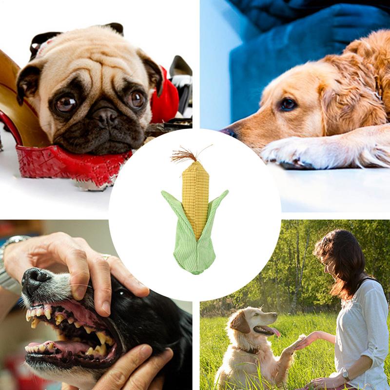 Dog Chew Toys Plush Teething Corn For Puppy Colorful Plush Pet Teething Toy For Oral Hygiene Boredom Relief For Dogs And Puppies