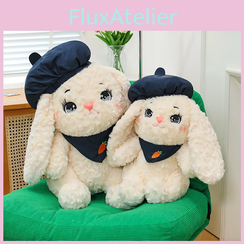 Cute Beret Cartoon Rabbit With Carrot Pattern Scarf Plush Toy Children For
