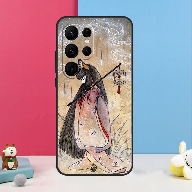 

Kitsune Fox Art Case For Samsung Galaxy S26 S23 Ultra S20 S21 S22 S24 S25 Plus S10 S25 FE Back Cover Shell Galaxy S25 FE