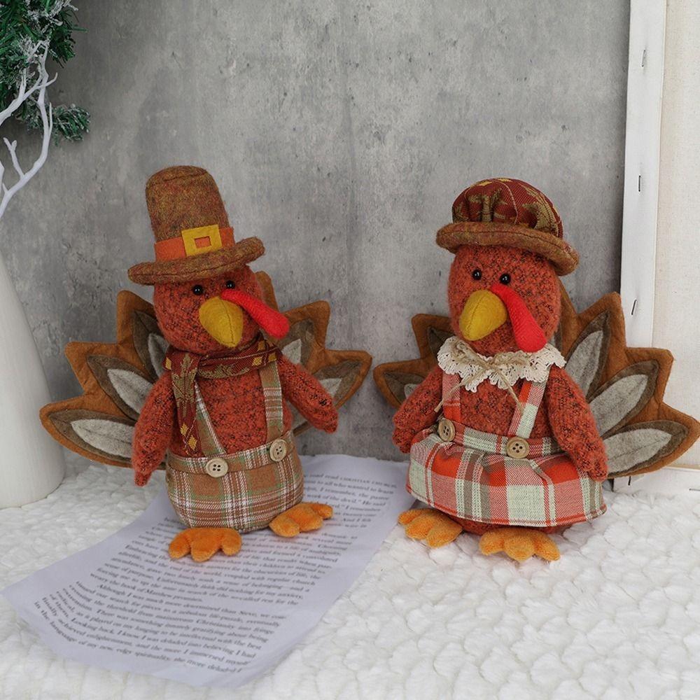 Funny Thanksgiving Plush Turkey Doll Creative Stuffed Turkey Toy Harvest Festival Decor