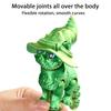 3D Printed Wizard Cat Articulated Cat Ornament with Detachable Wizard Hat Interactive Desktop Pet Stress Relief Toy for Home Office Decoration