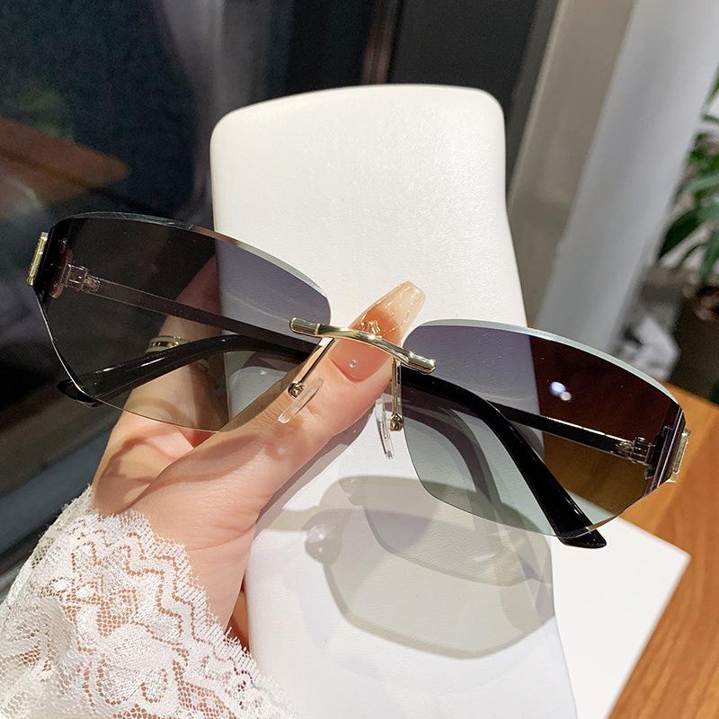 Mijia Metal Frameless Polygon Sunglasses Women'S Sunglasses Trendy Sunglasses