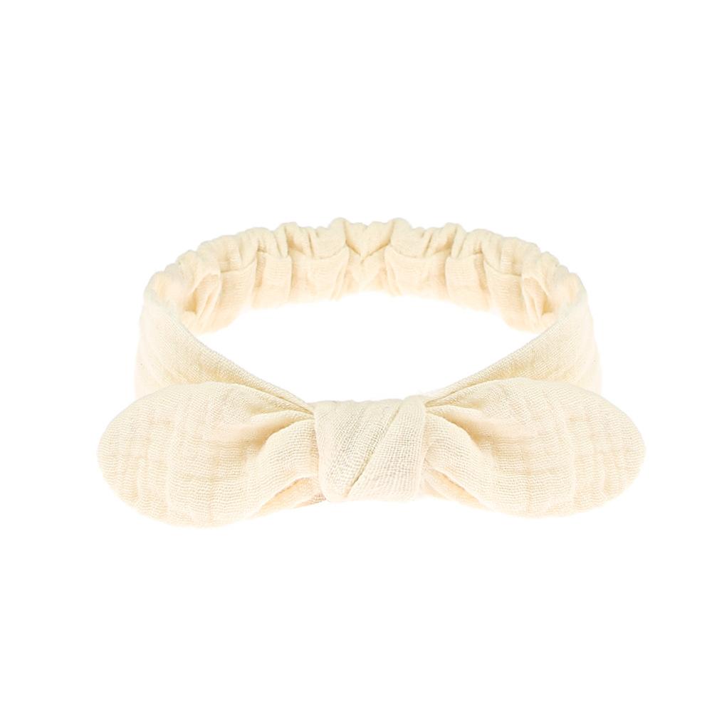 Fascia per Capelli da Bambino Stile Europeo e Americano Fascia Elastica in Garza di Cotone per Bambino Accessori per Capelli con Orecchie di Coniglio Fascia Nuovi Stili