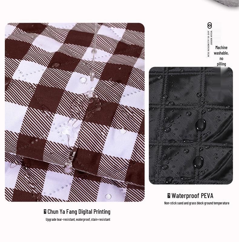 Waterproof Outdoor Picnic & Beach Mat: Portable, Moisture-Proof, Thickened for Camping and Spring Outings