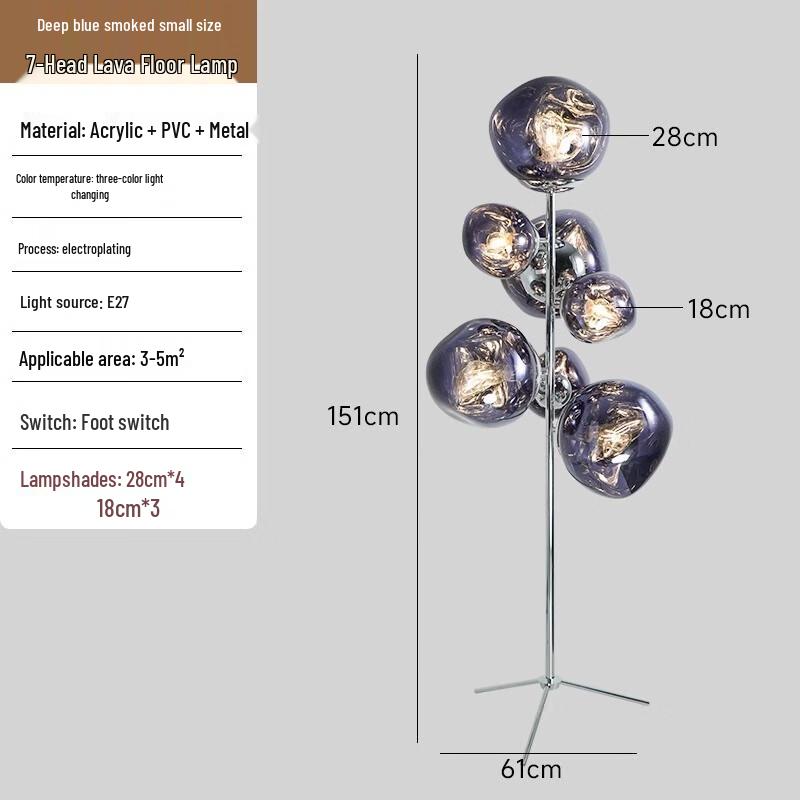 Pailide Volcanic Lava Floor Lamp