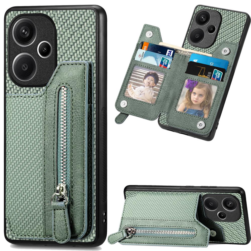 For Xiaomi Redmi Note 13 Pro 5G 4G Case Zipper Wallet Leather Back Cover For Redmi Note 13 Pro Plus Case Note 13 13Pro Funda