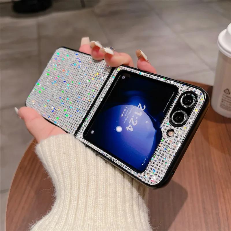 

Роскошный чехол из ПУ кожи для Samsung Galaxy Z Flip 5 4 3 Flip5 Flip4 Flip3 5G, жесткий чехол из ПК, противоударный защитный чехол Galaxy Z Flip5