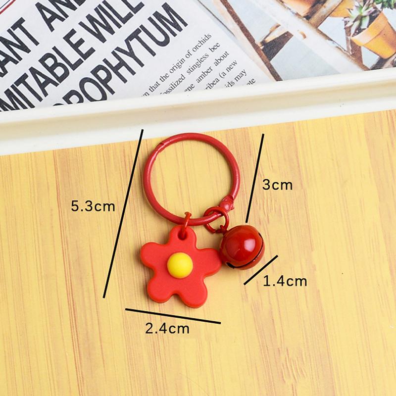 Solid Color Star Flower Charm Keychain Cute Pendant Car Keyring Backpack Decoration  Bag Charm Jewelry Gift
