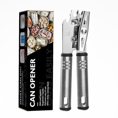 Stainless Steel Can Opener with Anti-slip Handle, Multi-functional Can Knife for Household Use
