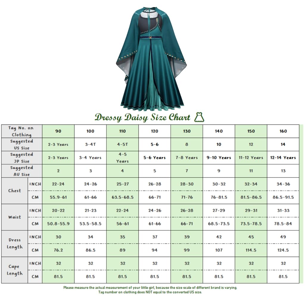 Dressy Daisy Toddler Princess Anna Coronation Snow Queen Dress with Halloween Sizes Years Old Girls' Costume, Cosplay, Kids' Skirt, Costume, 4-5