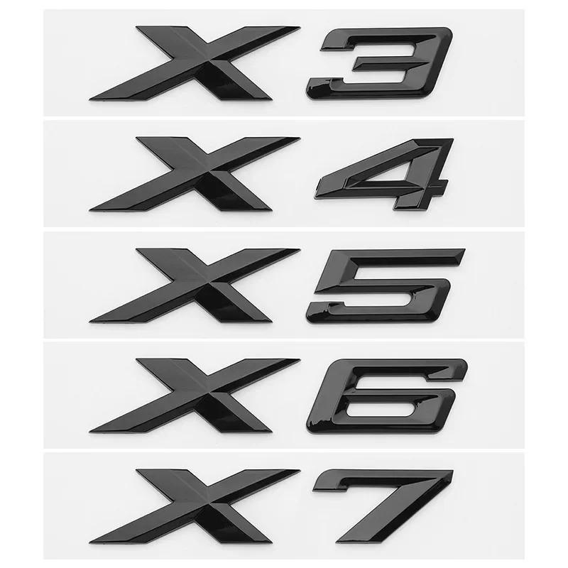 3D ABS For BMW New X1 X2 X3 X4 X5 X6 X7 GT Logo Letter Rear Trunk Emblem Badge Car Sticker Decals Car Styling Accessories Yk2