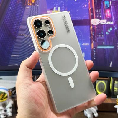 Slim Matte Clear Magnetic Phone Case For Samsung S25 S24 S23 S22 S21 Note 20 Ultra Plus FE A17 A07 A56 A26 A36 A16 A06 A55 Cover