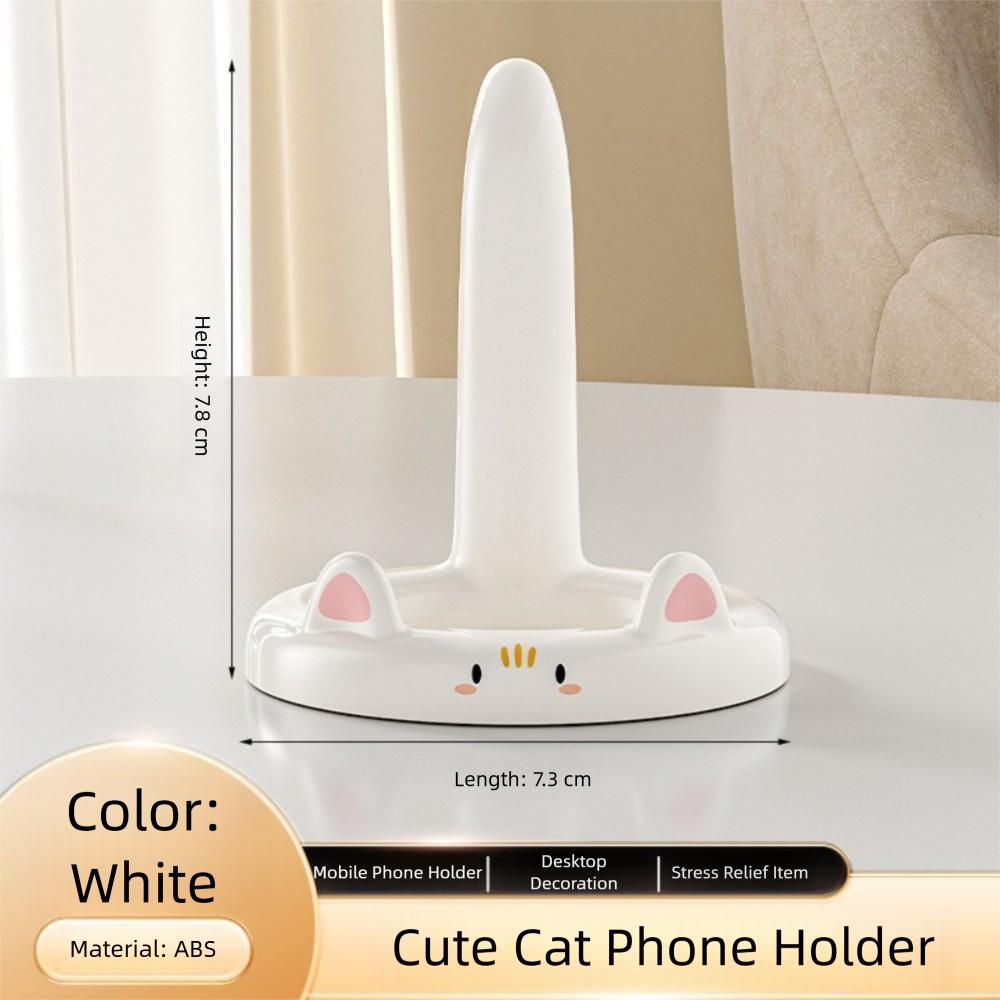 Universal Cartoon Cat Phone Holder Desktop Adjustable Angle Phone Stand Portable Multi-function Mobile Phone Bracket Studying