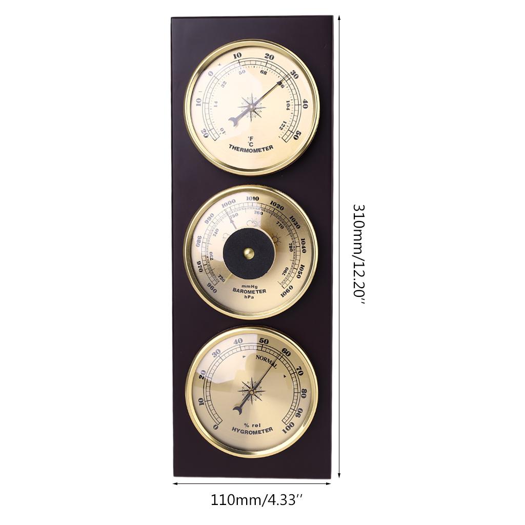 3-teiliges Wetterstation Set Barometer Temperatur Luftfeuchtigkeitsmesser für Zuhause Büro
