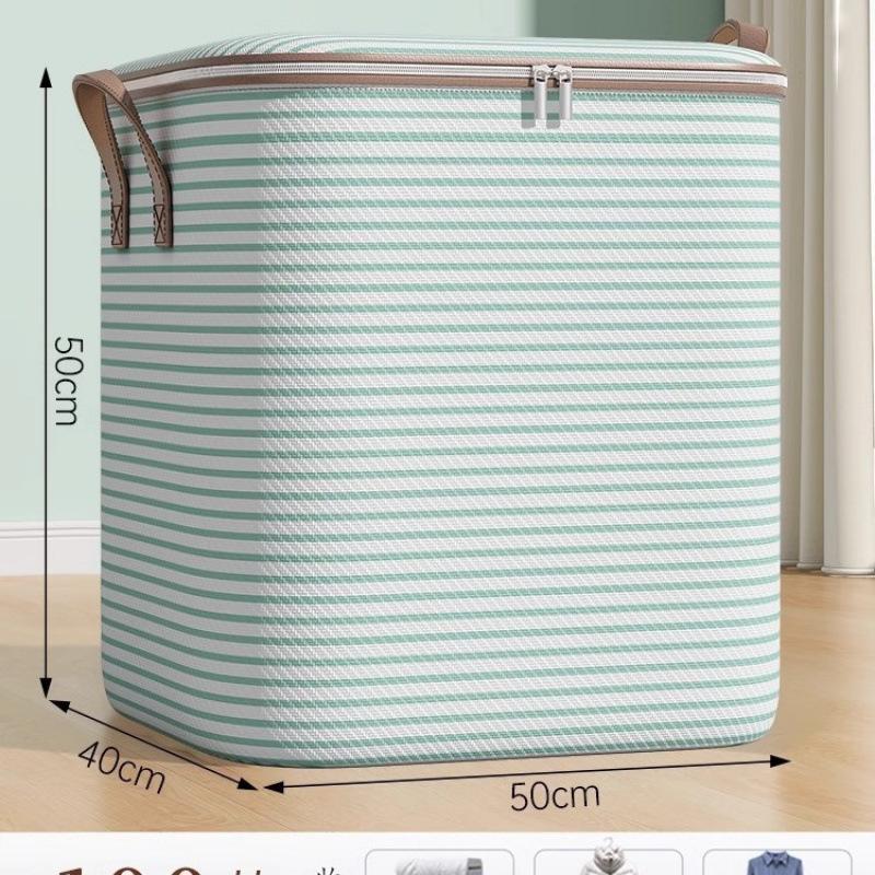 Houndstooth Large Capacity Waterproof Storage Bag - Moisture-proof Non-woven Fabric Organizer for Clothes 