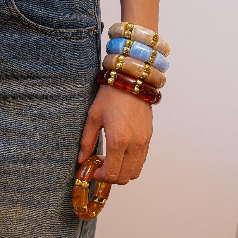 Geometric Exaggerated Bracelet Bohemian Retro Hand Ring Creative Wide Chunky Bangles  Women