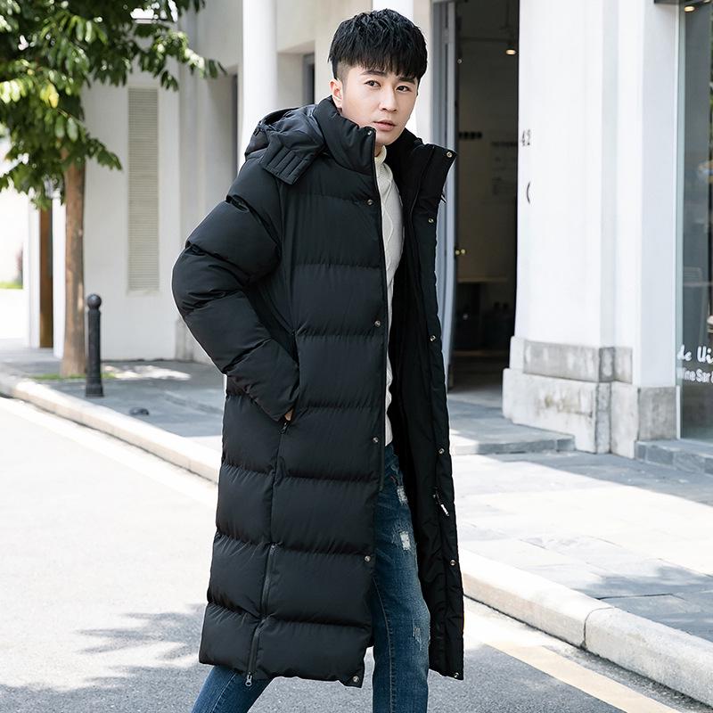 Men's Mid-Length Loose Cotton Coat - Couple's Korean Style Winter Outerwear