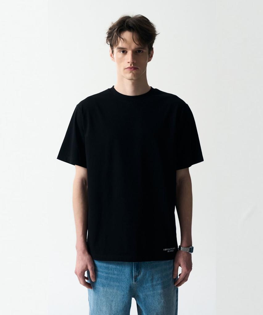 Aejyuttingkeumamaindeu [2Pack] Layered Simple Log Short Sleeve T-Shirt