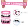 6/8PCS Hope Rubber Bracelet Silicone Silicone Wristband Breast Cancer Awareness Bracelets  Unisex