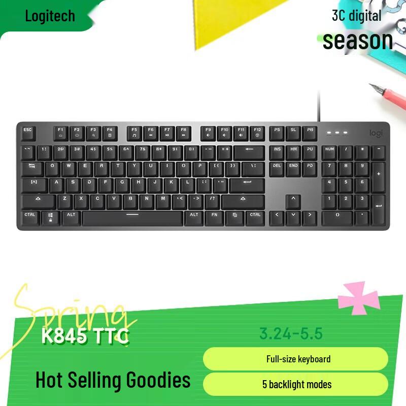 

Logitech K845 Wired Mechanical Backlit Keyboard