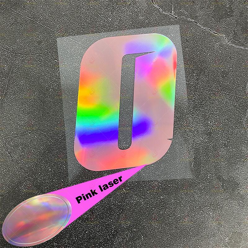 1pc Laser Pink Motorcycle Number Sticker Waterproof for Motorcycle Fairing Helmet Fuel Tank Car Window Universal Vinyl Decals