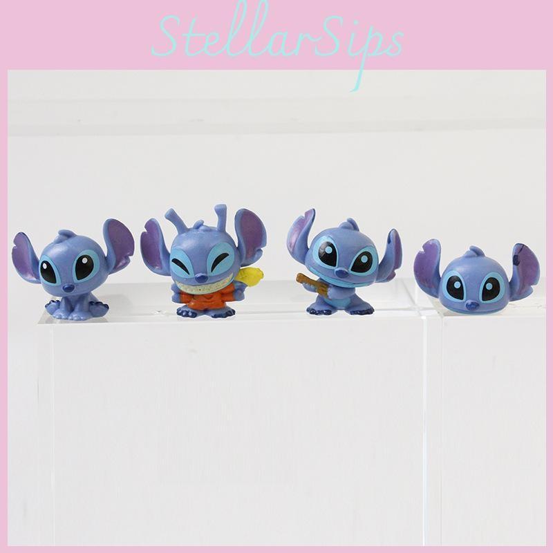 Pvc 12pcs Stitch Action Figures Model Toy Decoration Gifts Ornament Cartoon