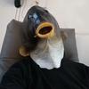 Latex Realistische Karpfenmaske Realistische Fisch-Latexmaske Kopfbedeckung Fischkopfmaske Halloween Cosplay