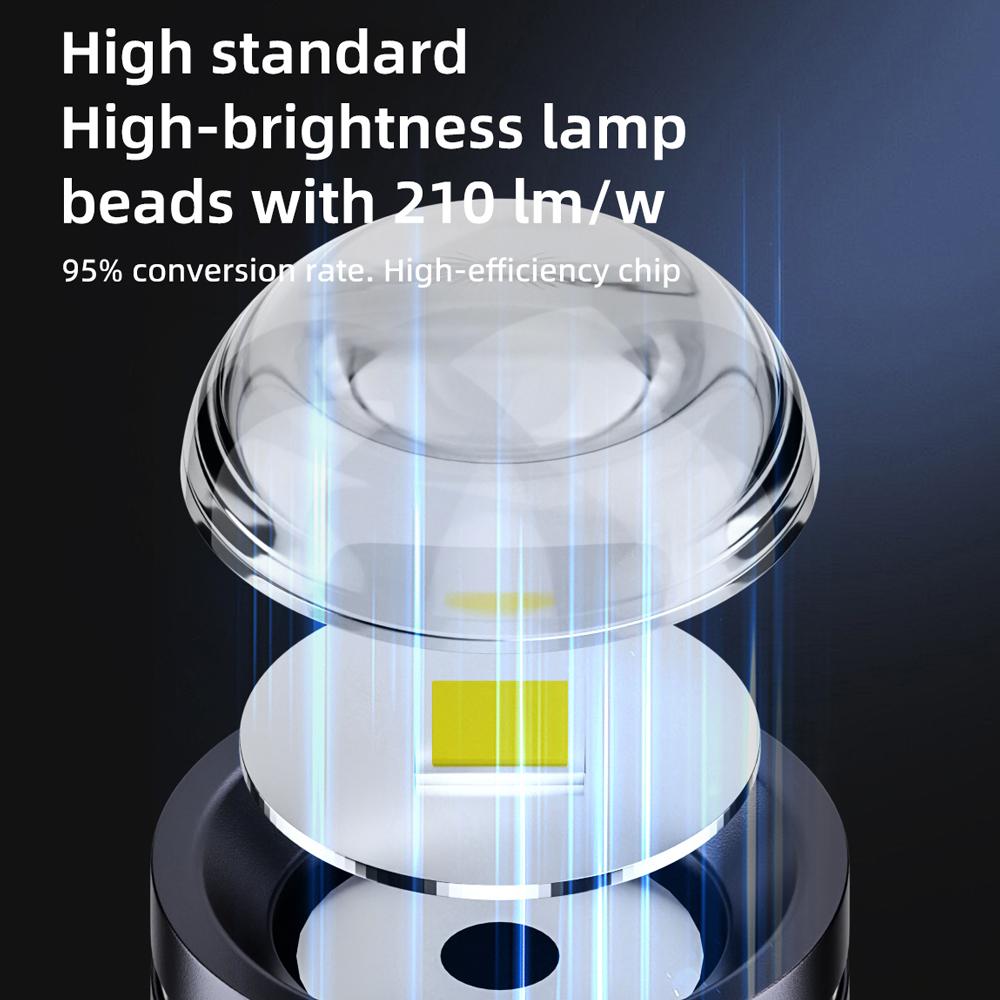 Type-C LED Multifunctional Strong Light Pocket Keychain Flashlight Outdoor Hiking Camping Mini Flashlight Small Torch light