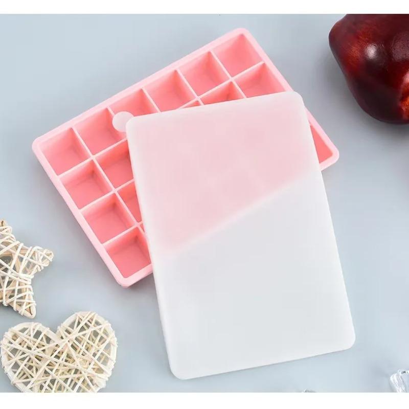 24 Grid Silicone Ice Cube Mold Big Square Ice Cube Tray Mold Ice Cube Maker Non-toxic Durable Bar Pub Wine Ice Blocks Maker