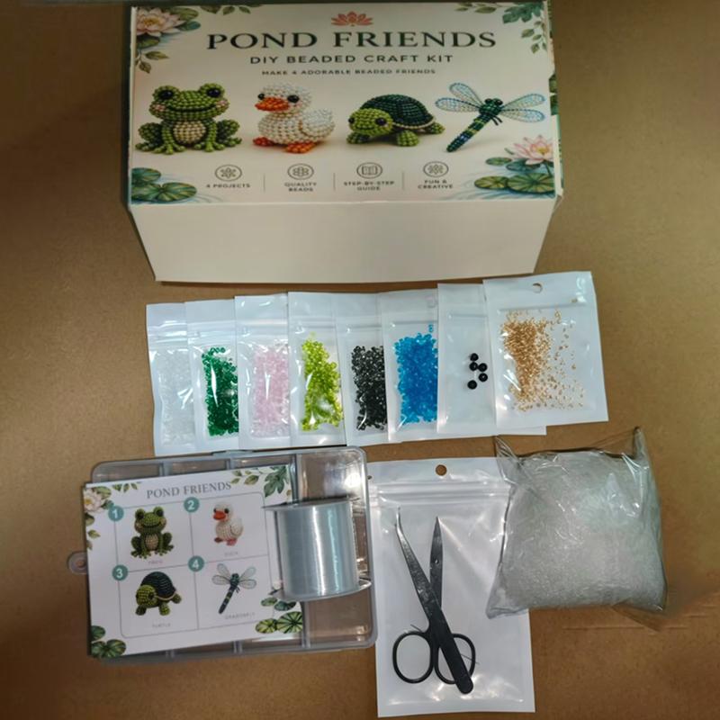 3D Beaded Animal Craft Kit Diy Animal Beading Kit For Beginners Diy Cute Figurine Creative Beading Project For Adults Kids