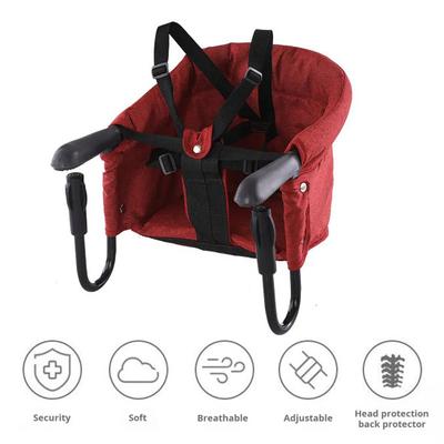 Chaise de table à manger pour bébé Yousheng pliable en tissu Oxford imperméable avec ceinture de sécurité à 5 points et système de fixation réglable, chaise de table à manger portable