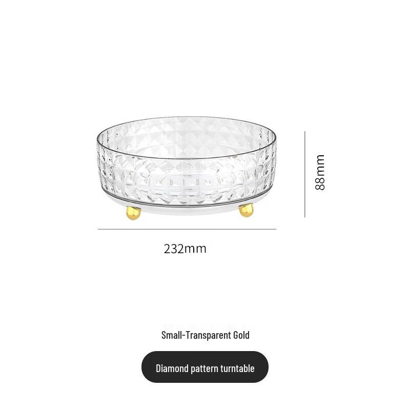 Vepello Transparent Rotating Makeup Organizer Tray