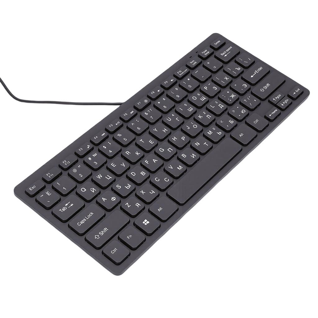 Russian Keyboard USB 78 Keys Plug and Play Proof Small Wired Keyboard for PC Computer