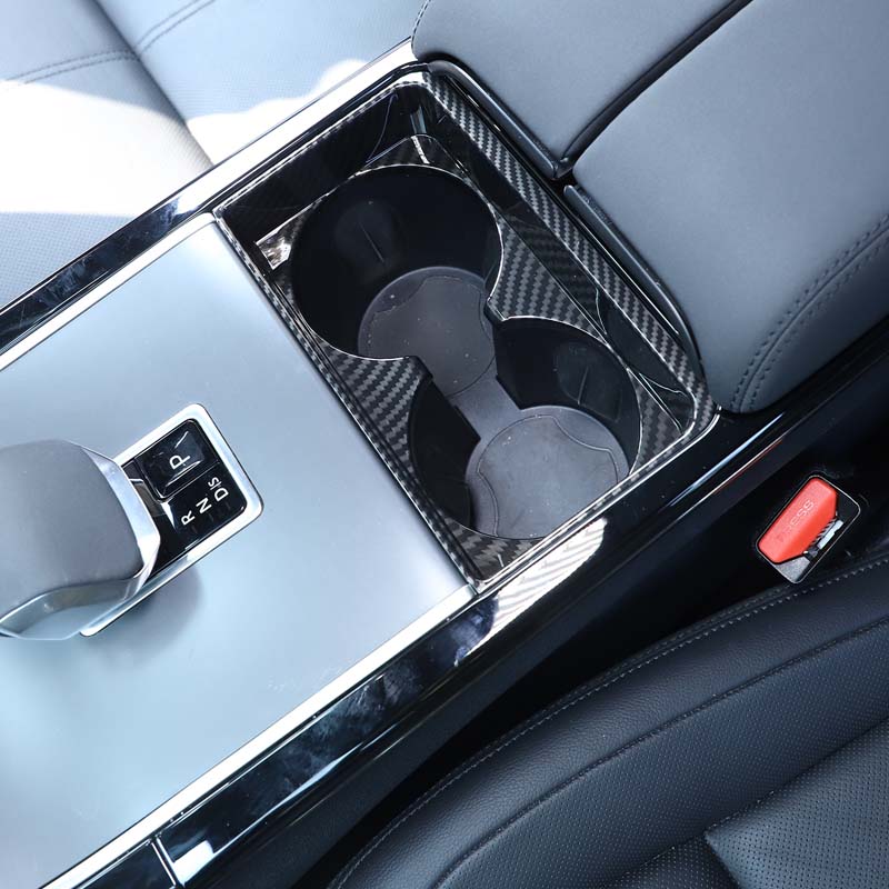 Bil Mittkonsol Vattenmuggshållare Ram Trim Klistermärken För Land Rover Range Rover VELAR Evoque 2024 2025 Interiörtillbehör