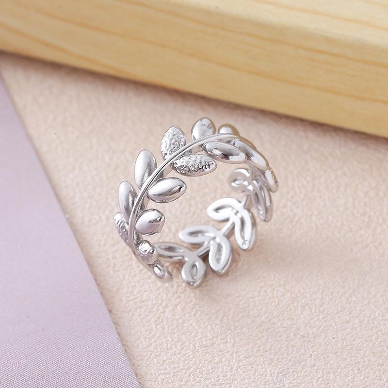 European Style Wheat Ear Titanium Steel Women s Fashionable Colorfast Ring