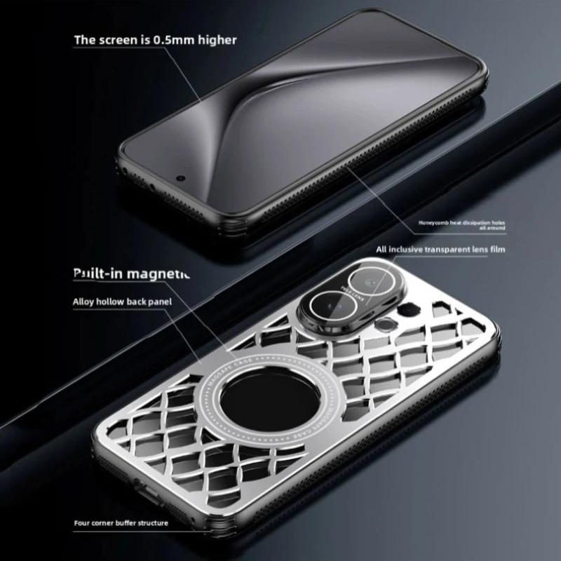 Wärmeableitung Aluminiumlegierung Magnetring Hülle Für VIVO S30 Pro mini X200 FE Kabelloses Laden Linsenschutz Stoßfeste Hülle