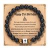 Black Matte Stone & Tiger Eye Square Cross Pendant Bracelet