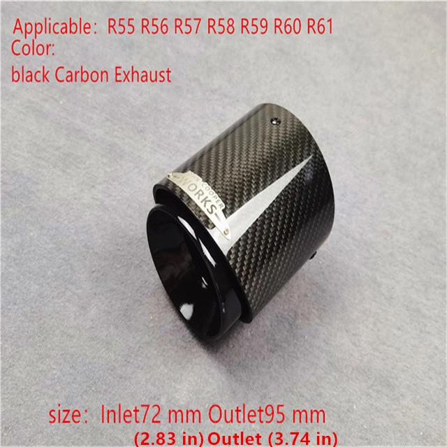 1 Pcs  For Mini Cooper F54 F55 F56 F57 R60 R61 F60 R55 R56 R57 R58 R59 S JCW Carbon Exhaust Tip Pipe Car Accessories