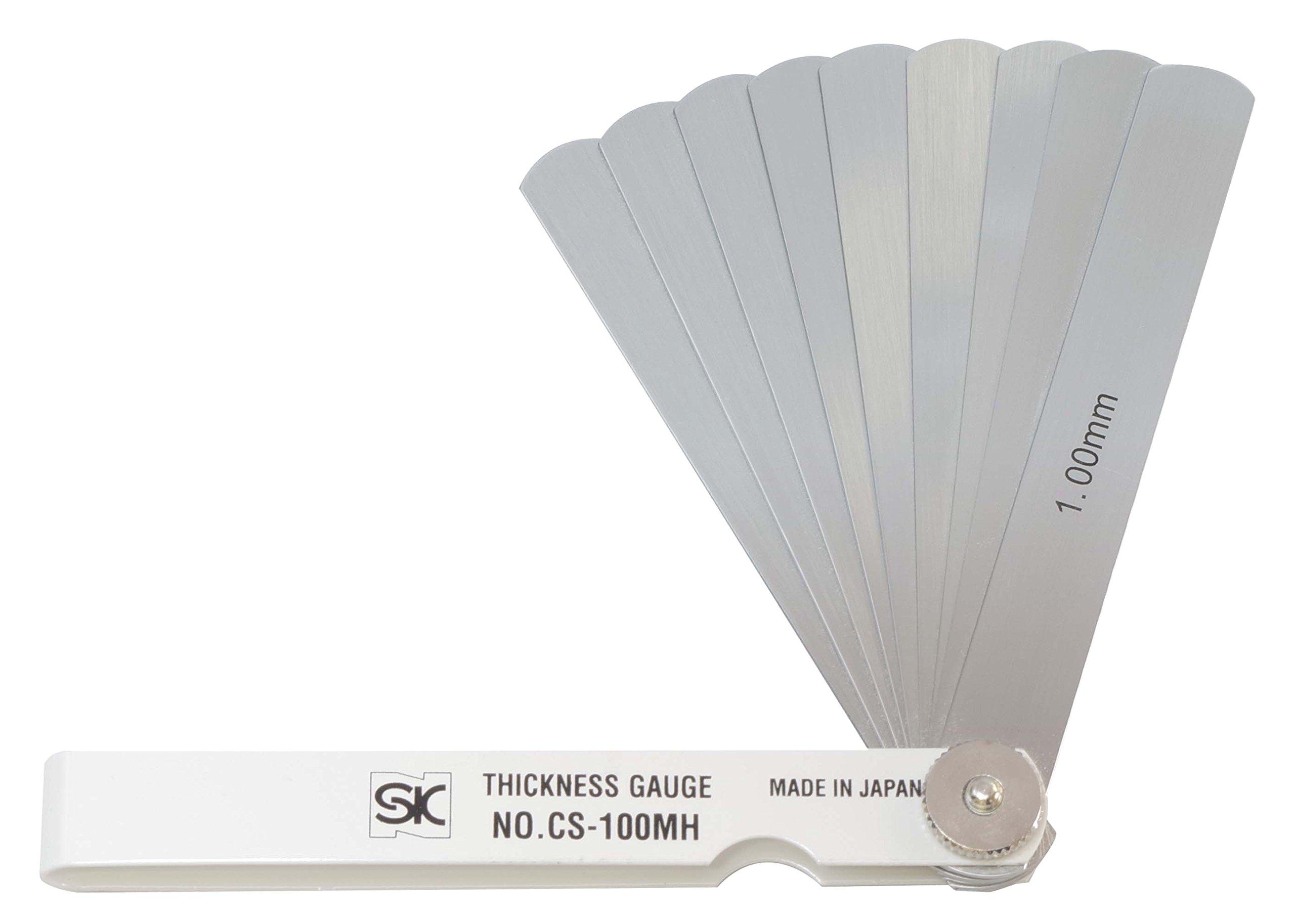 

Niigata Seiki SK Made in Japan Thickness Gauge Color Sleeve Type White 10 Pieces 100mm (Gap Gauge) CS-100MH 0.10-1.00mm білий