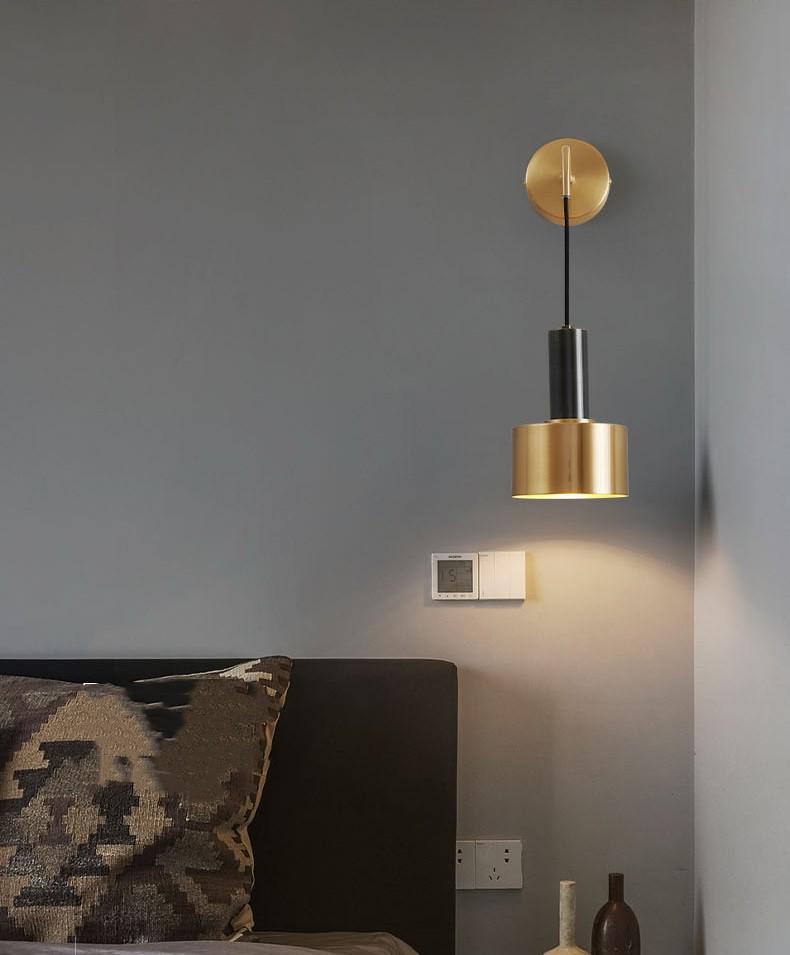 Nordic Minimalist Metal Wall Lamp for Bedroom, Living Room, and Hotel Rooms