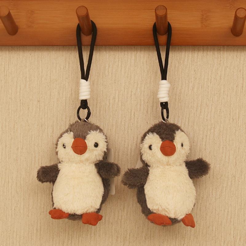 Cute Peanut Penguin Plush Toy School Bag Keychain Fun Doll Pendant Cute Children's Gift Doll