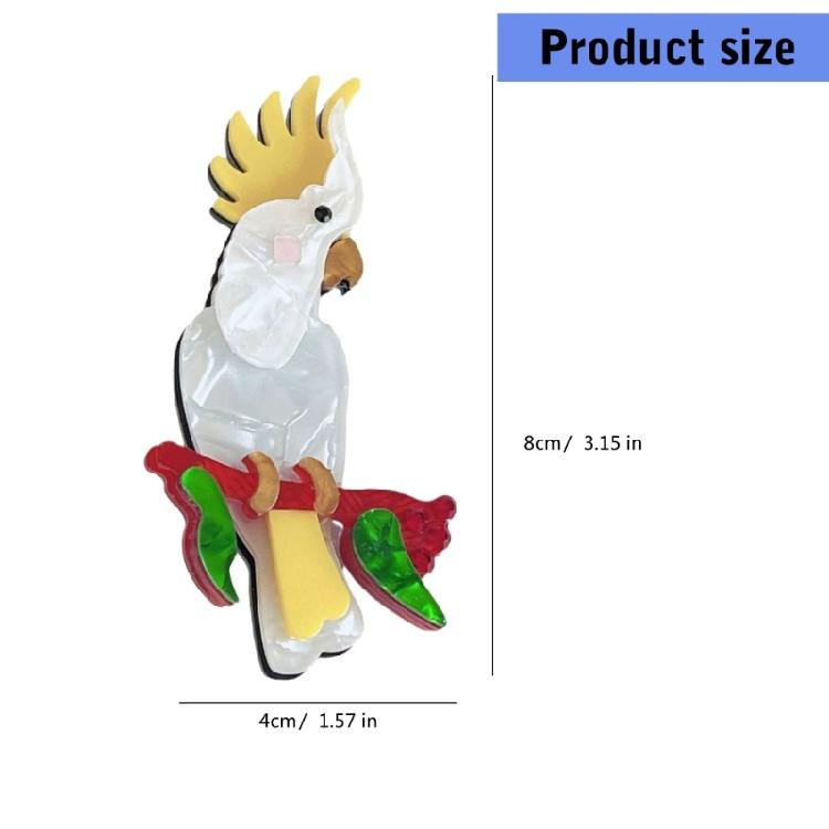 Eye Catching Sophisticated Acrylic Parrot Pin Portable Jewelry Accessory for Themed Event Stylish Outfits Casual Wear
