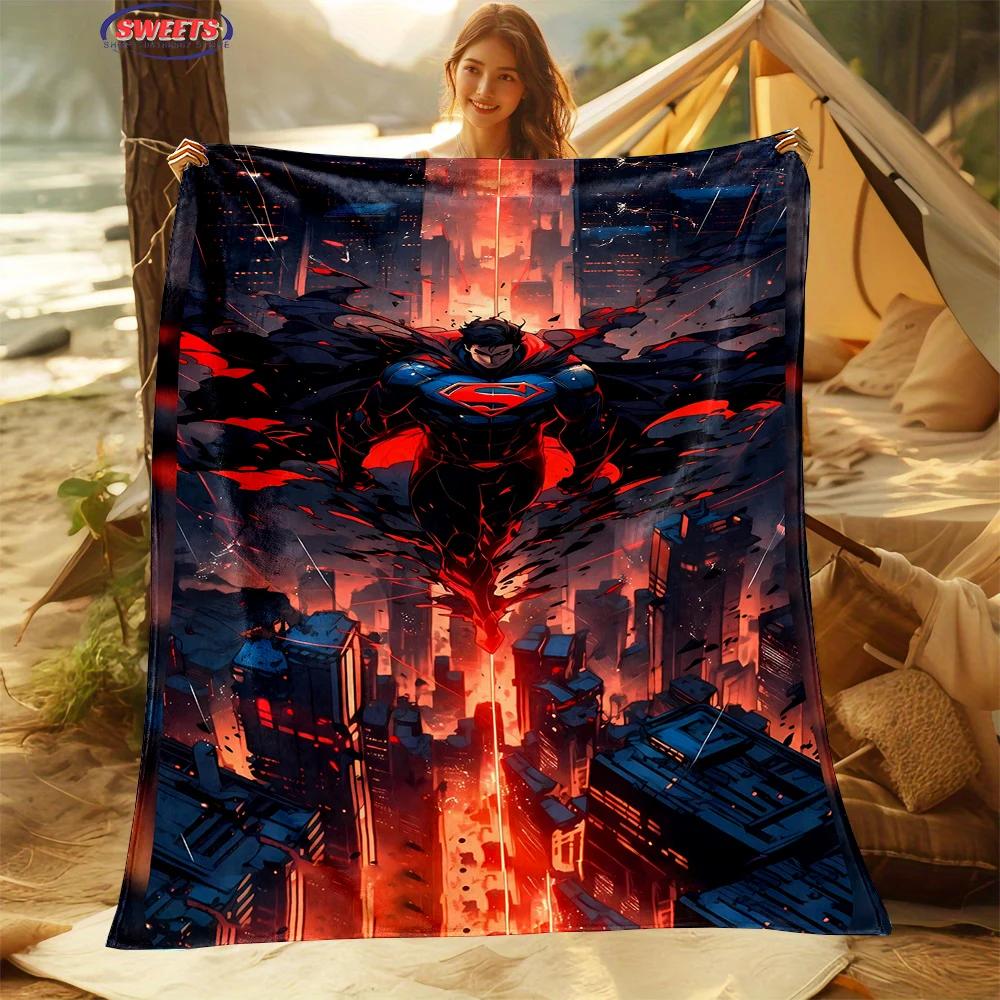 Comfortable and Soft Superman Blanket, Add Beauty To The Home, All Seasons, Home Office Can Be Used, Nap Camping Flannel Blanket
