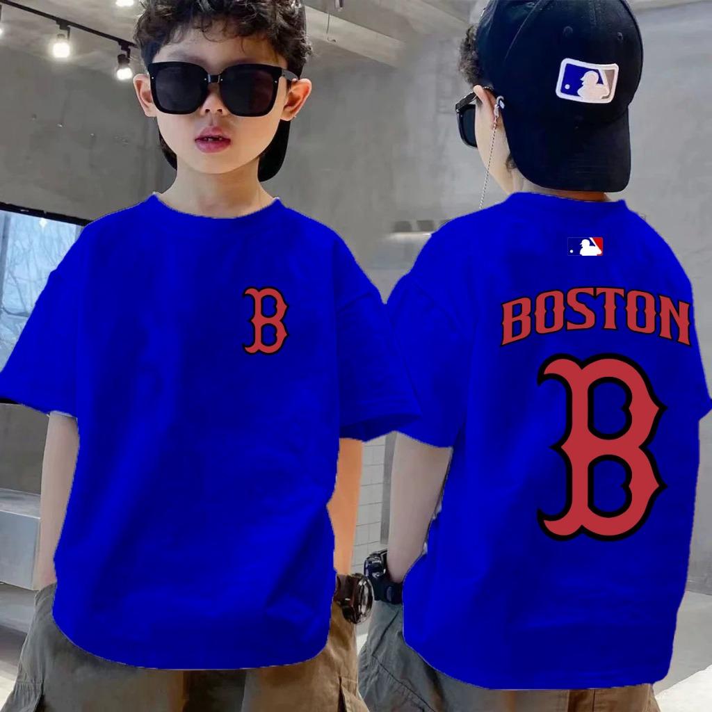 Children's printed letter trendy short sleeved shirt