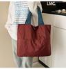 Japanese-Style Foldable Cloud Bag: Portable, Large-Capacity, Waterproof Shoulder & Handheld Grocery Bag with Zipper.