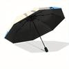 1pz Ombrello Automatico Apri/Chiudi Totoro Fiori, Telaio in Ferro Robusto, Design Pieghevole Portatile, Viaggio, Uso Quotidiano214