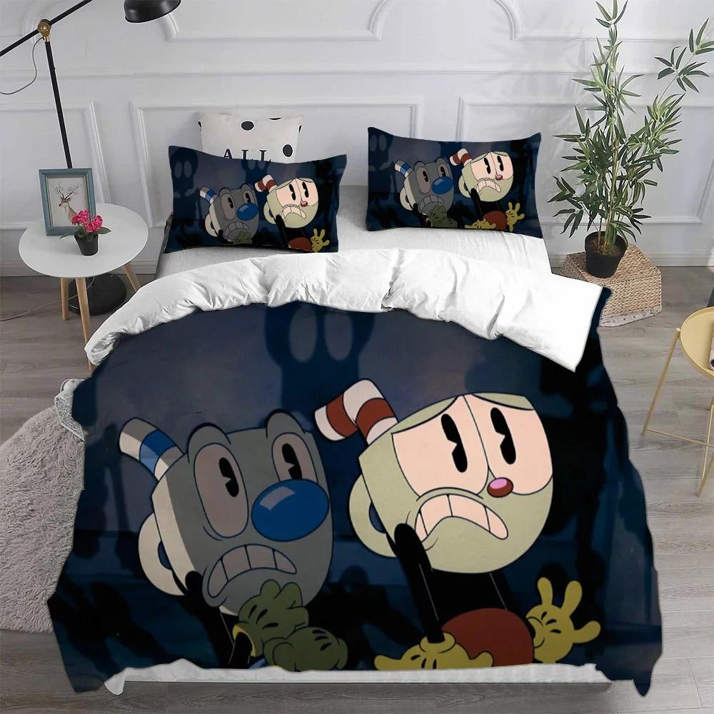 

Игра Мультфильм Cuphead Пододеяльник Постельное белье МальчикДевочка Украшение Спальни Детям-Подарок Односпальный Двуспальный Большой Размер Пододеяльник 90x200cm