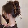 2025 Elegant Amber Bead Claw Clip for Women - Large Hairpin High-End Shark Headwear