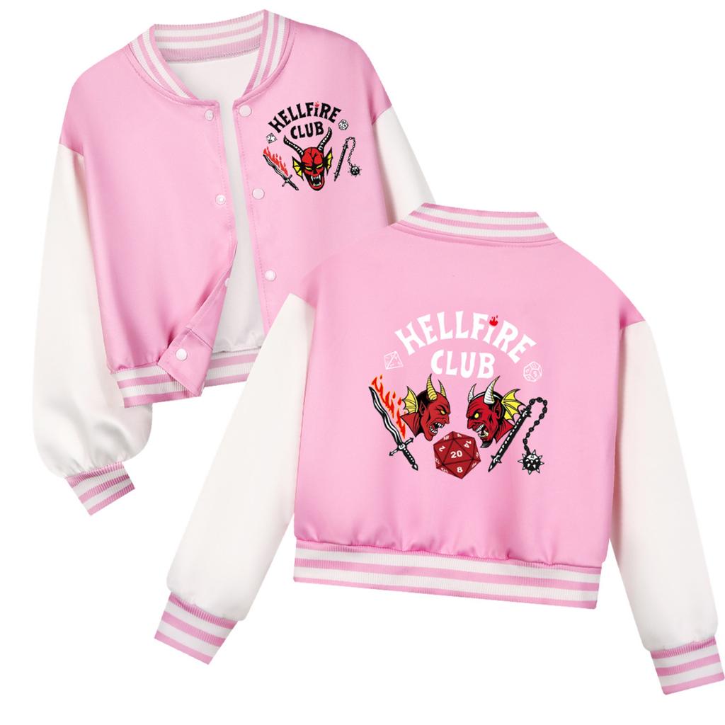 Children's Casual And Fashion Short Baseball Jacket Long Sleeve Outerwear
