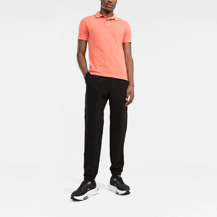 Stone Island Logo Label Solid Color Short Sleeve Polo Shirt Men tops 761522S67-V0032